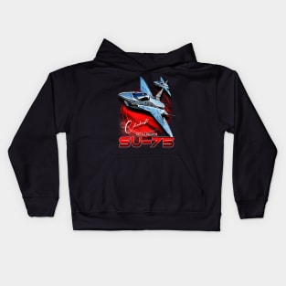 SU-75 Checkmate Stealth Fighter Aircraft Kids Hoodie